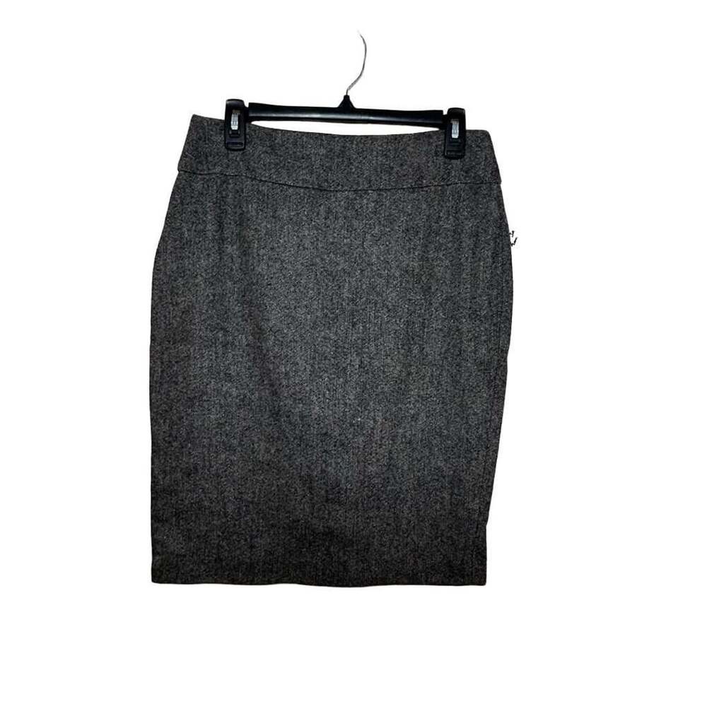 CAbi Tweed Pencil Skirt Size 4 Gray Wool Blend Business Career